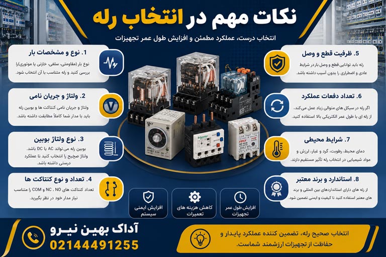 نکات مهم در انتخاب رله